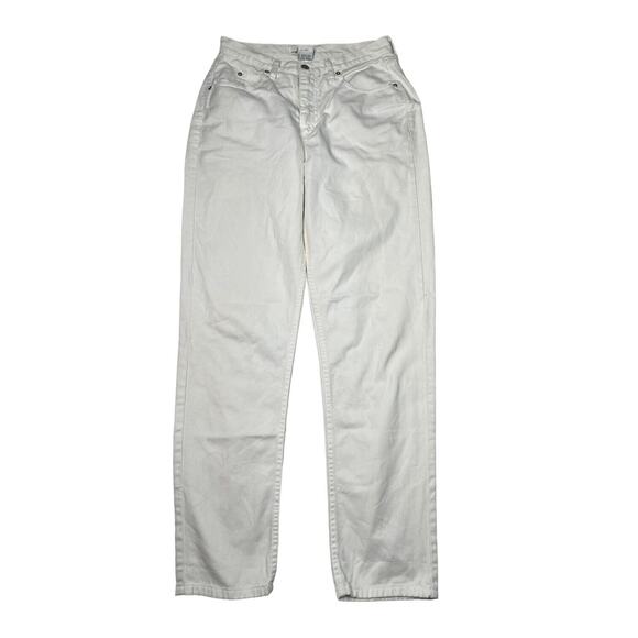 GUESS Vintage 80s High Waisted Tapered Leg Mom Jeans FLAW White Womens 31 - Picture 1 of 9